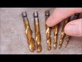I try some cheap self drilling spiral thread taps