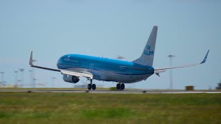 Klm Royal Dutch Airlines Boeing 737-900 Landing At Lisbon Airport Lppt