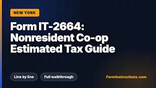 New York Form IT-2664: Nonresident Co-op Estimated Tax Guide