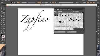 調整 Zapfino 的符號與替代文字