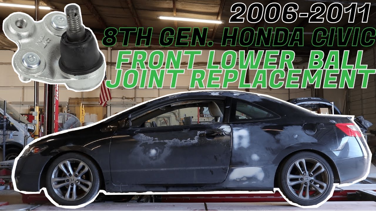 How To Replace Front Lower Ball Joint (2006-2011 Honda Civic) - YouTube
