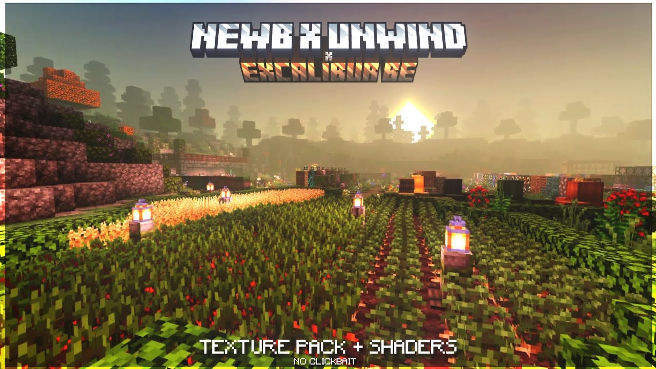 KOMBINASI SHADER DAN TEXTURE PACK MCPE 1.21 || NEWB X UNWIND ...