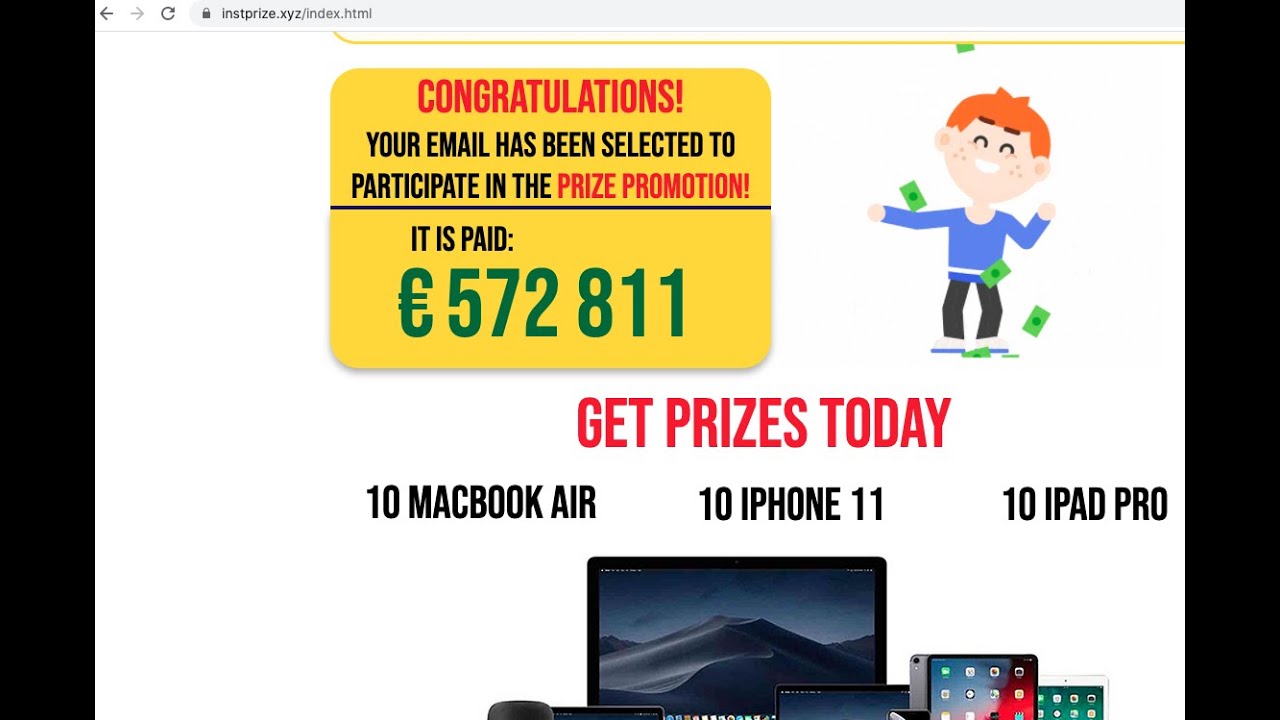 Instprize xyz Prize Email Pop ups How To Remove YouTube