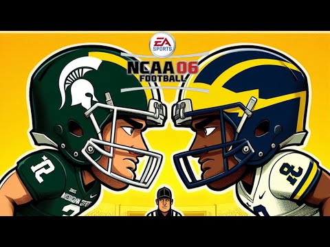 NCAA Football 06 | #12 Michigan State vs #9 Michigan | Week 9 Top 25 BIG 10 Rivalry Showdown