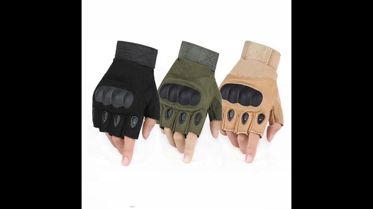 Army/Military Shooting Gloves-Tactical Half Finger Gloves,Sport Hard Knuckle Motorcycle Gloves Men
