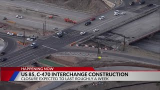 Traffic alert: Complete closure of US 85, C-470 will last a week