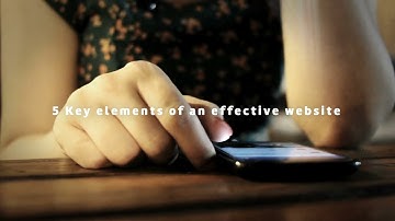 5 key elements of an effective website