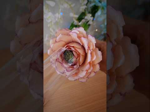 How to Make aesthetic Rose With Tissue Paper/#diy #flowers #craft #rose #art