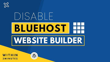 How To Disable Bluehost Website Builder 2025 | Remove Bluehost Website Builder From WordPress