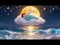 Ocean Waves at Midnight | Deep Sleep Lullaby for Babies | Calming Sea Sounds + Cello