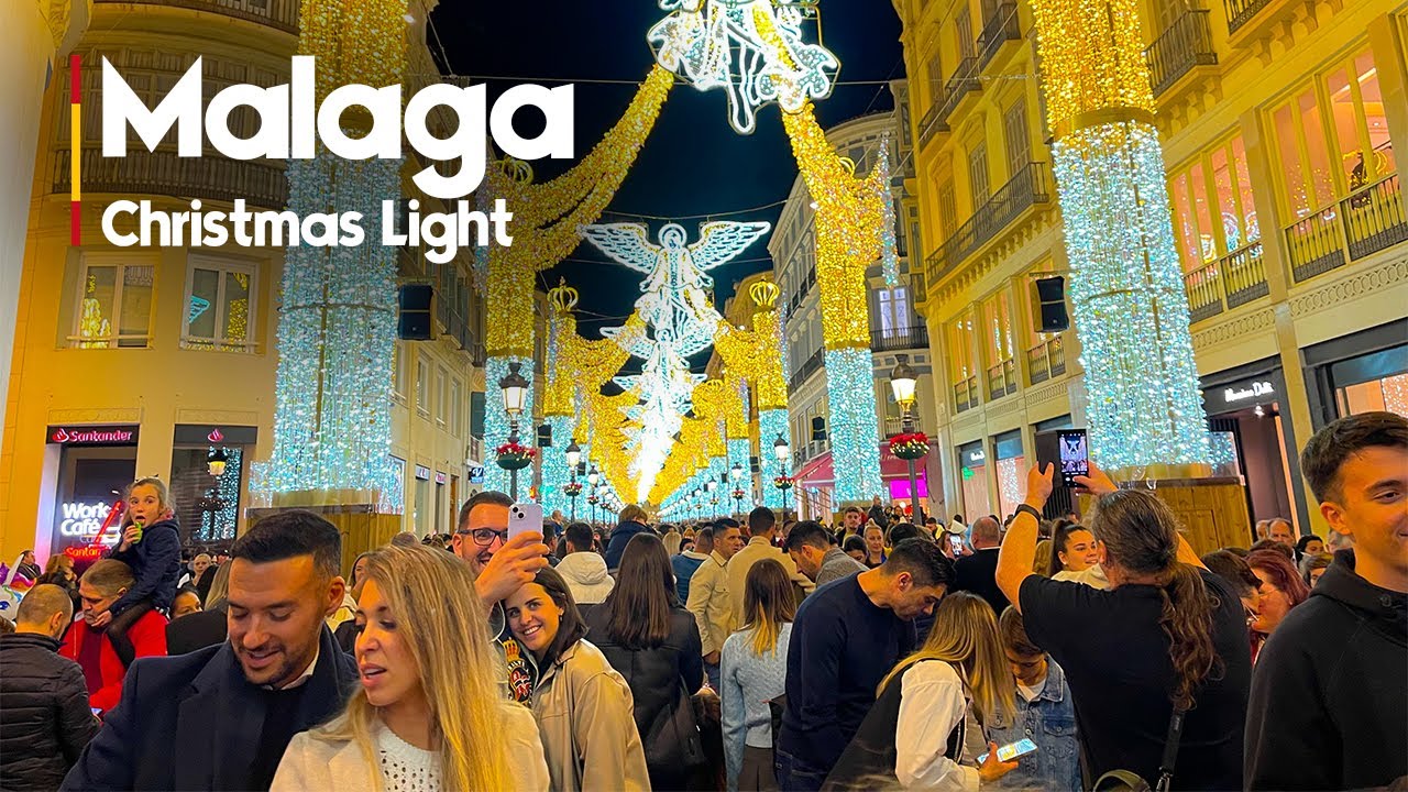 Malaga christmas light show | december 2022 | costa del sol [4k]