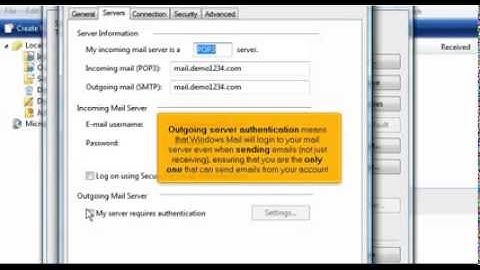 Creating an email account in Windows Vista Mail
