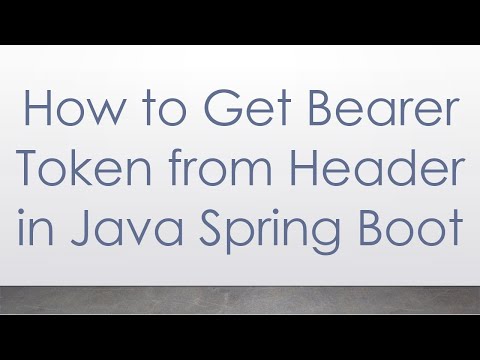 How to Get Bearer Token from Header in Java Spring Boot