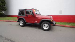 1999 Jeep Wrangler SE 4x4 | Chili Pepper Red Pearl Coat | XP444619 |  Redmond | Seattle - YouTube