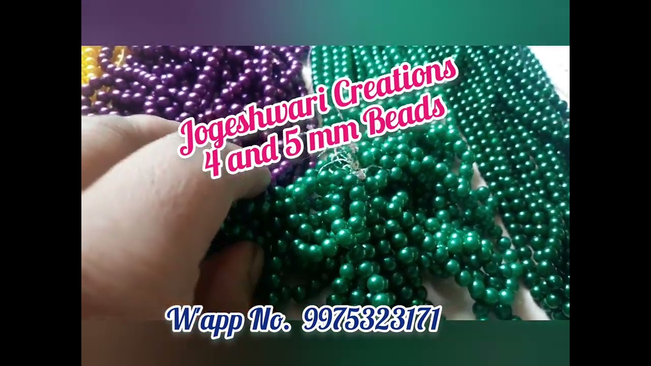 Jogeshwari Creations | 4, 5 mm Pearl Beads Order आजची ऑर्डर 4 व 5 नंबरचे मोती व तंगूस मो. 9975323171