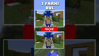Minecraft'ta 3 Farkı Bulabilir Misin? - Sonic 🟦🦔 #shorts