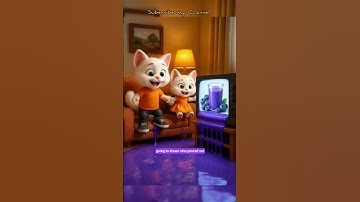 Blueberry juice is coming out of the TV😨#cat#shorts#aicat#trending