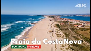 Praia da Costa Nova Aveiro Portugal | drone footage 4K