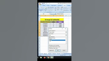 Excel group and subtotal #excel #excelforfresher  #excelforbeginners