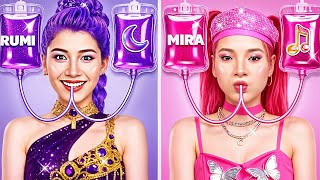 KPop Demon Hunters Makeover! Rumi vs Mira - From Nerd to Idol Transformation