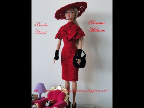 Vestido de Crochê Para Barbie Por Pecunia Milliom 