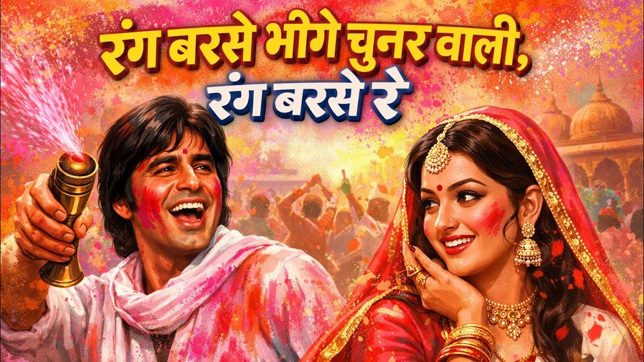 Rang Barse Song | Holi Song | Silsila | Amitabh Bachchan, Rekha, Sanjeev, Jaya | रंग बरसे | होली गीत