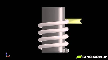 LS-DYNA Sample Model No.48 Coil spring