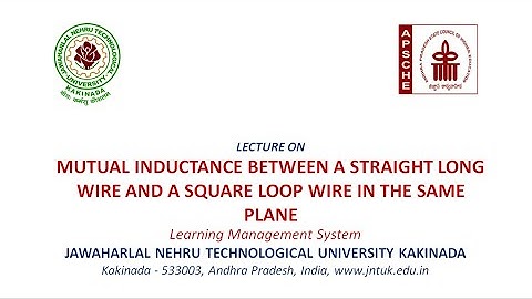 Mutual Inductance between a Straight Long Wire and a Square Loop Wire in the Same plane