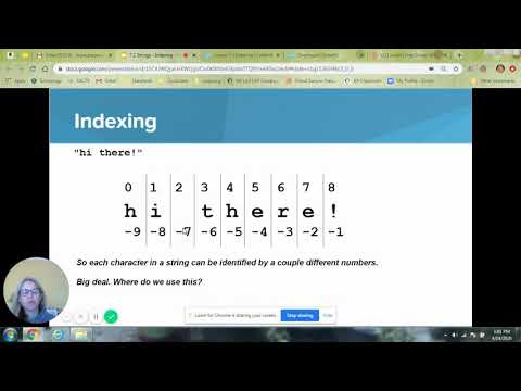codeHS Python 7.1 String Indexing