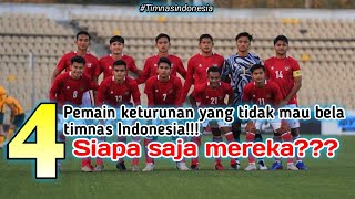 4 PEMAIN KETURUNAN YANG TIDAK MAU BELA TIMNAS INDONESIA❗SIAPA SAJA MEREKA❓