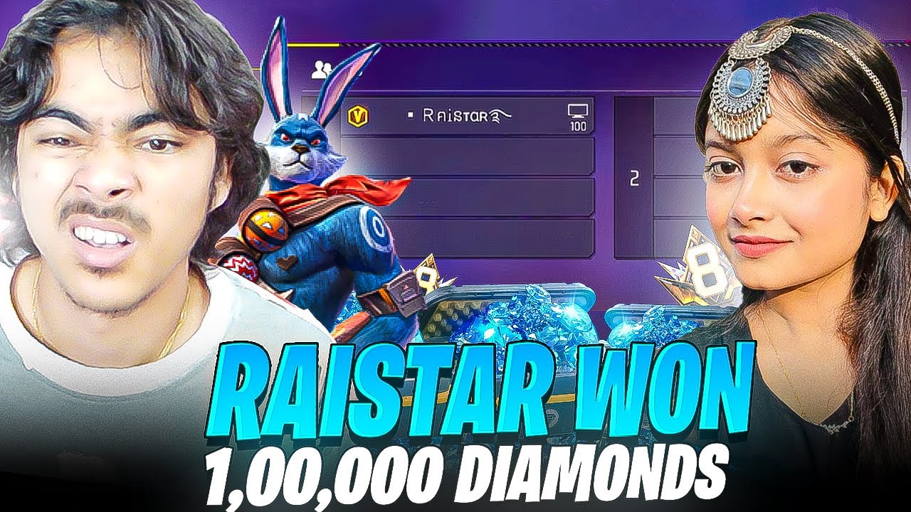 Raistar Won 100000 Diamonds💎 Prank on Cute Girl Streamer😰 Garena Freefire