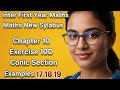 Intermediate 1st year maths New syllabus chapter 10 exercise 10d CONIC SECTION examples 17,18,19