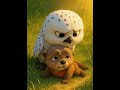Unexpected Friendship: Owl Rescues Otter from the Sun#cuteanimals  #animalfriendship  #viralshorts