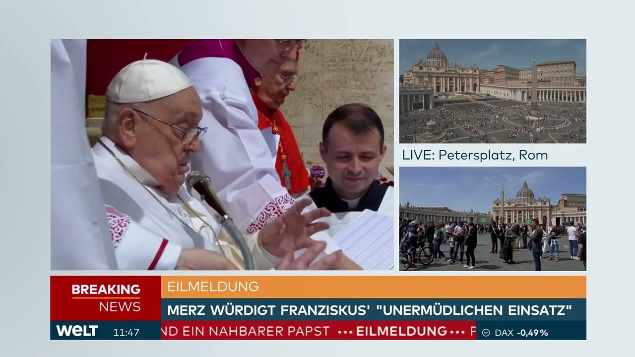 WELT - Papst Franziskus gestorben, Fragment (21.04.2025, 11:44 - 12:03)