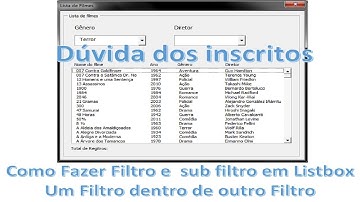 Um Filtro dentro de outro Filtro para filtrar dados em Listbox em tempo real