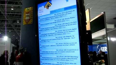 TelaSocial Vertical Social-aware Kiosk with Twits and Flickr