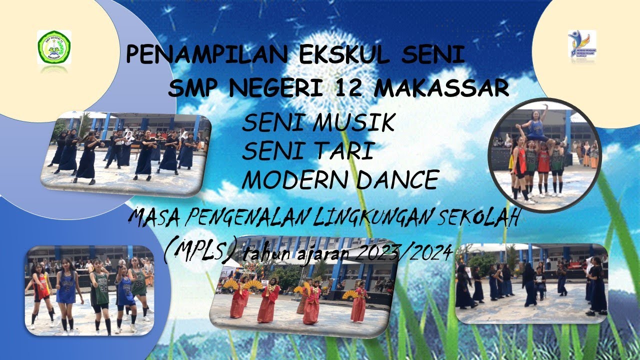 Acara Penutupan MPLS 2023 dengan menampilkan ekskul seni yang ada di SMP Negeri 12 Makassar