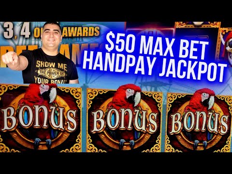 $50 Max Bet HANDPAY JACKPOT On Cash Falls Slot | Las Vegas Casino JACKPOT | SE-1| EP-9