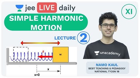 Simple Harmonic Motion - Lecture 2 | SHM | Unacademy JEE | LIVE DAILY | IIT JEE Physics | Namo Sir