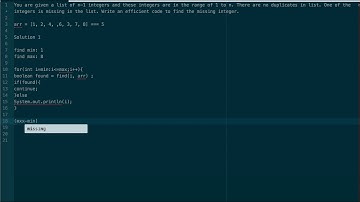 PSDS-1 (Find A Missing Number In List)