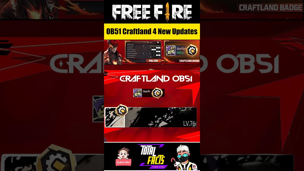 OB51 Update Craftland 4 New Upcoming Features 🫡💫 Free Fire
