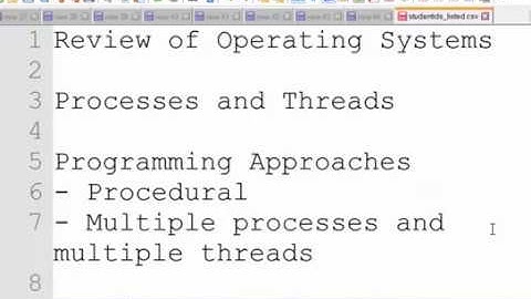Computer Science Review - Operating Systems - Part 1 - Processes/Threads
