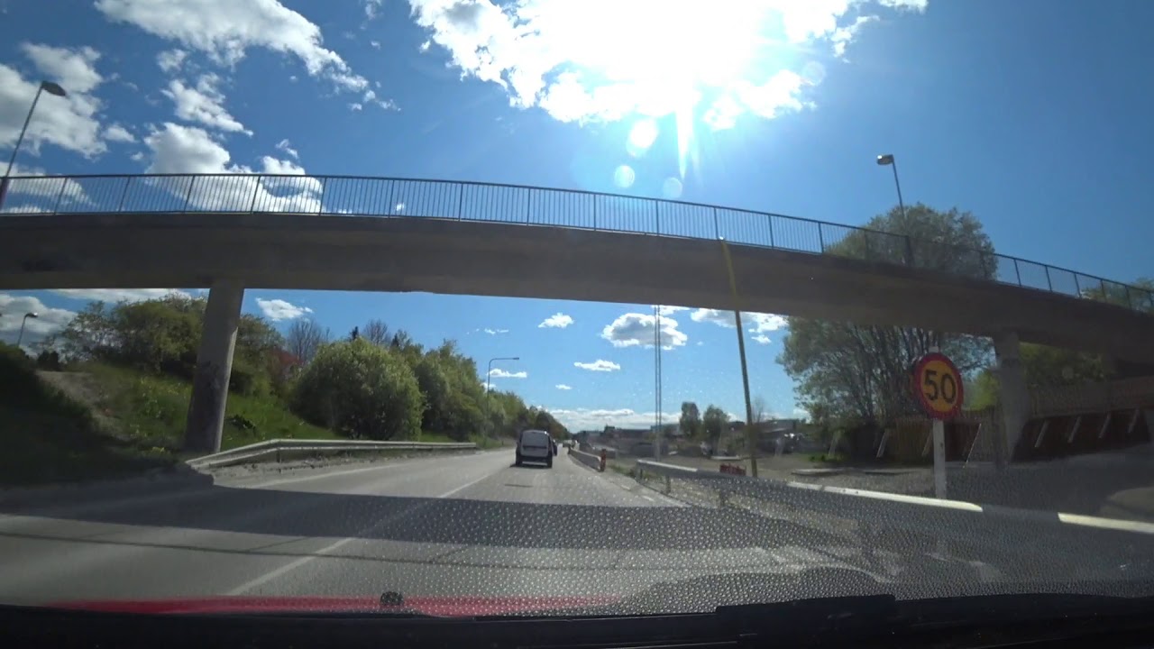 Driving from Spånga Station to Maltesholm bath