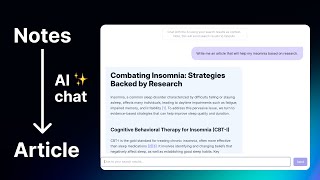 Write articles by chatting with your notes (using AI)