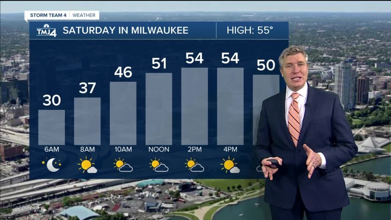 Saturday is sunny with highs in the 50s - YouTube