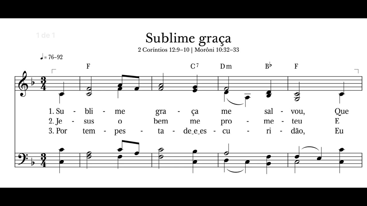 Sublime Graça | Novos Hinos SUD 1010