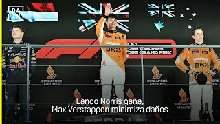 GP Singapur F1 2024 | Highlights y resumen de la carrera completa | Norris gana, Verstappen lo salva