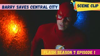 The Flash Barry Stops Jet Bombing Over The City S07E01 Scene Clip
