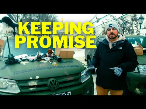 NAFO Truck Handoff to Ukrainian Soldiers