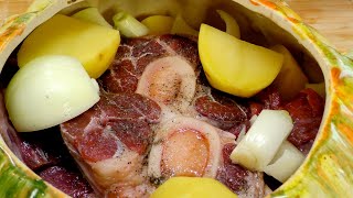 видео: Болгарские телячьи рульки с картофелем и вином - Чомлек из Банско картинка: Болгарские телячьи рульки с картофелем и вином - Чомлек из Банско